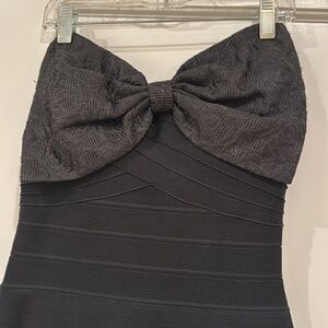 Black sexy dress  with cute bow